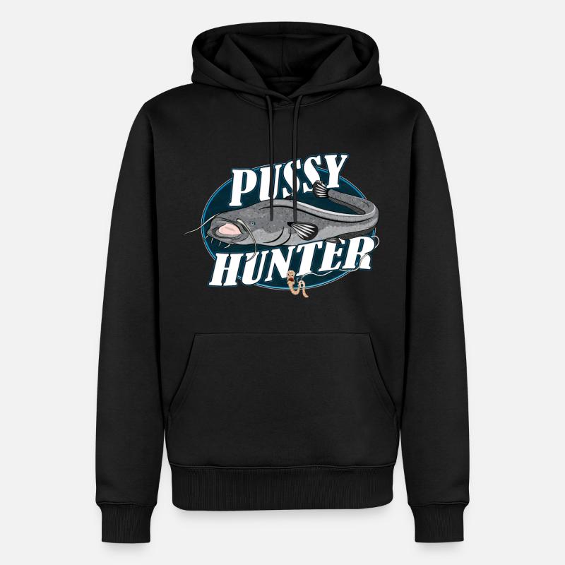 Chasseur de poisson-chat - Sweat à capuche Premium bio Homme - noir