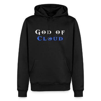 God of Cloud - Männer Premium Bio Hoodie - Schwarz - Vorne - Nico (187cm)