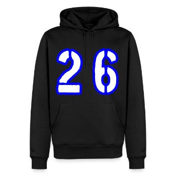 26 Zahl Symbol - Männer Premium Bio Hoodie - Schwarz - Vorne - Nico (187cm)
