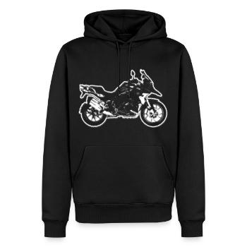 R1200GS (K50) - Motorcycle Enduro - Silhouette - Men’s Premium Organic Hoodie - black - Front - Nico (187cm)