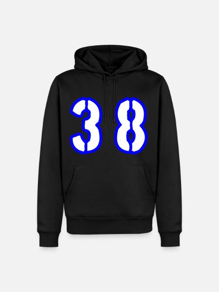 38 Symbole numérique - Sweat à capuche Premium bio Homme - noir