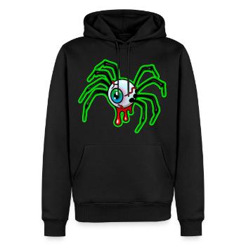 L'œil d'Halloween - Sweat à capuche Premium bio Homme - noir - Devant - Nico (187cm)