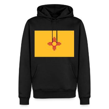 Flag New Mexico - Sweat à capuche Premium bio Homme - noir - Devant - Nico (187cm)