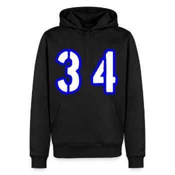 34 Zahl Symbol - Männer Premium Bio Hoodie - Schwarz - Vorne - Nico (187cm)