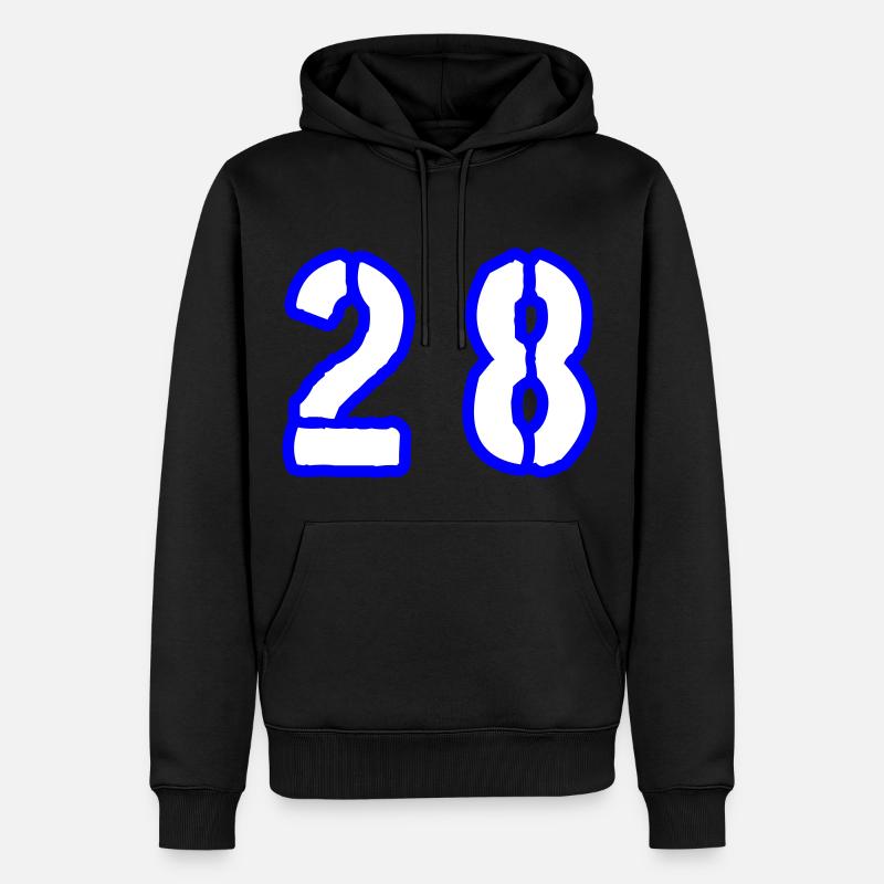 28 Symbole numérique - Sweat à capuche Premium bio Homme - noir