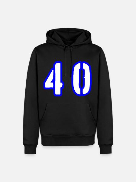 40 Zahl Symbol - Männer Premium Bio Hoodie - Schwarz