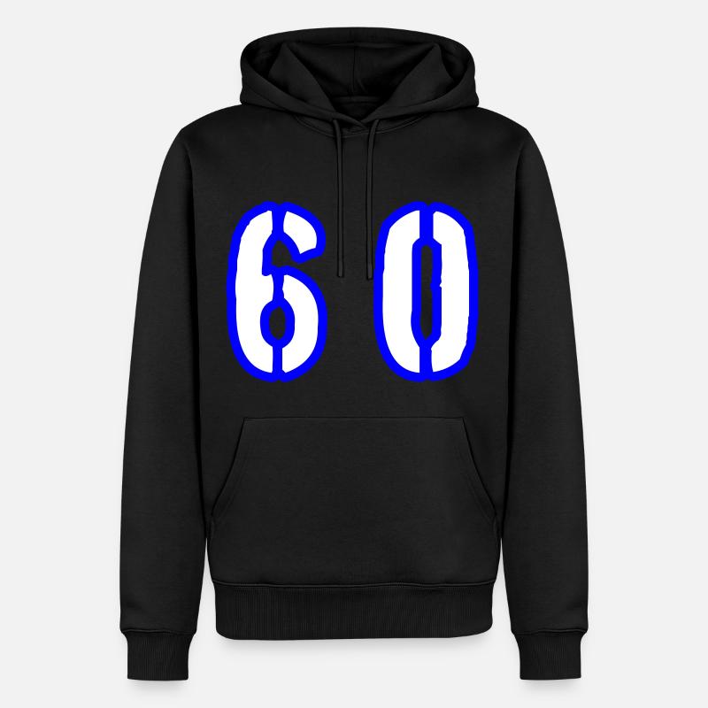 60 Symbole numérique - Sweat à capuche Premium bio Homme - noir