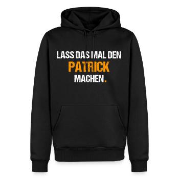 Patrick Spruch Lustig Vorname Name - Männer Premium Bio Hoodie - Schwarz - Vorne - Nico (187cm)