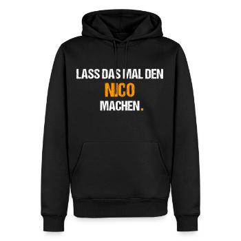 Nico Spruch Lustig Vorname Name - Männer Premium Bio Hoodie - Schwarz - Vorne - Nico (187cm)