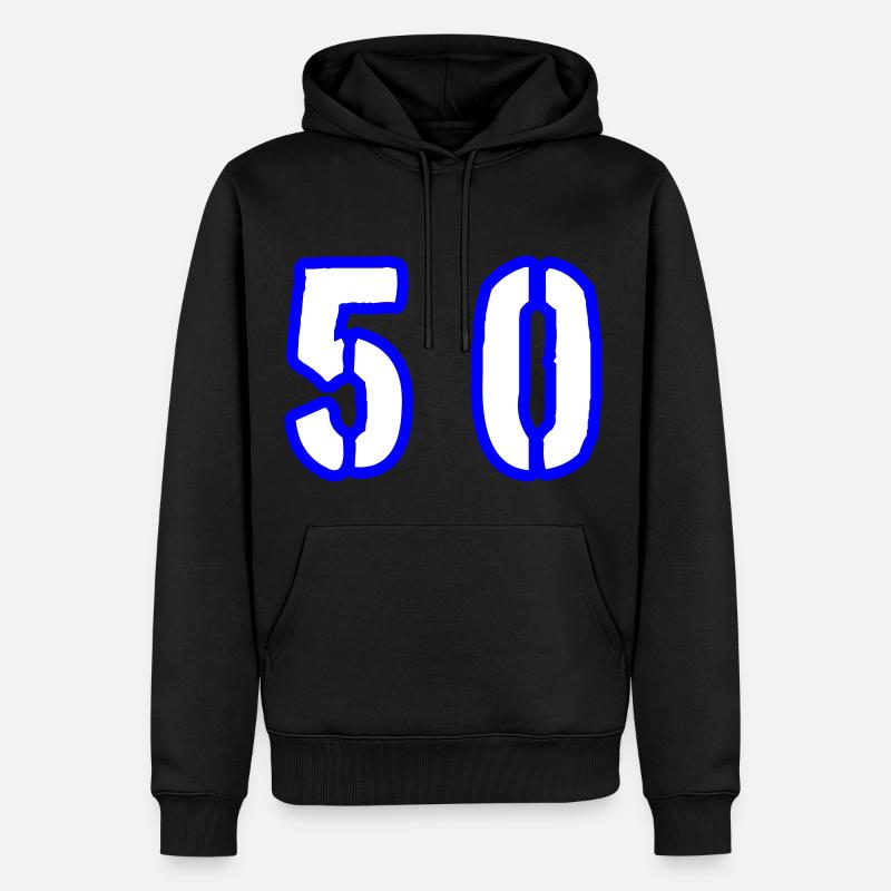 Symbole de 50 chiffres - Sweat à capuche Premium bio Homme - noir