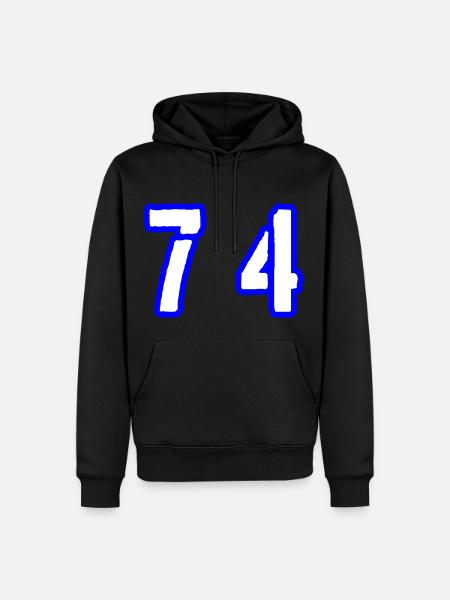74 Number Symbol - Men’s Premium Organic Hoodie - black