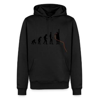 Musicien rappeur DJ Evolution - Sweat à capuche Premium bio Homme - noir - Devant - Nico (187cm)