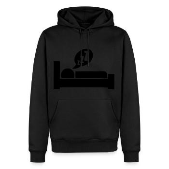 icon sleep sleep logo symbol 312 - Men’s Premium Organic Hoodie - black - Front - Nico (187cm)
