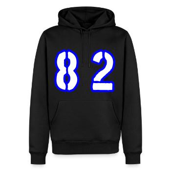 82 Zahl Symbol - Männer Premium Bio Hoodie - Schwarz - Vorne - Nico (187cm)