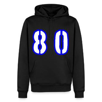 80 Zahl Symbol - Männer Premium Bio Hoodie - Schwarz - Vorne - Nico (187cm)