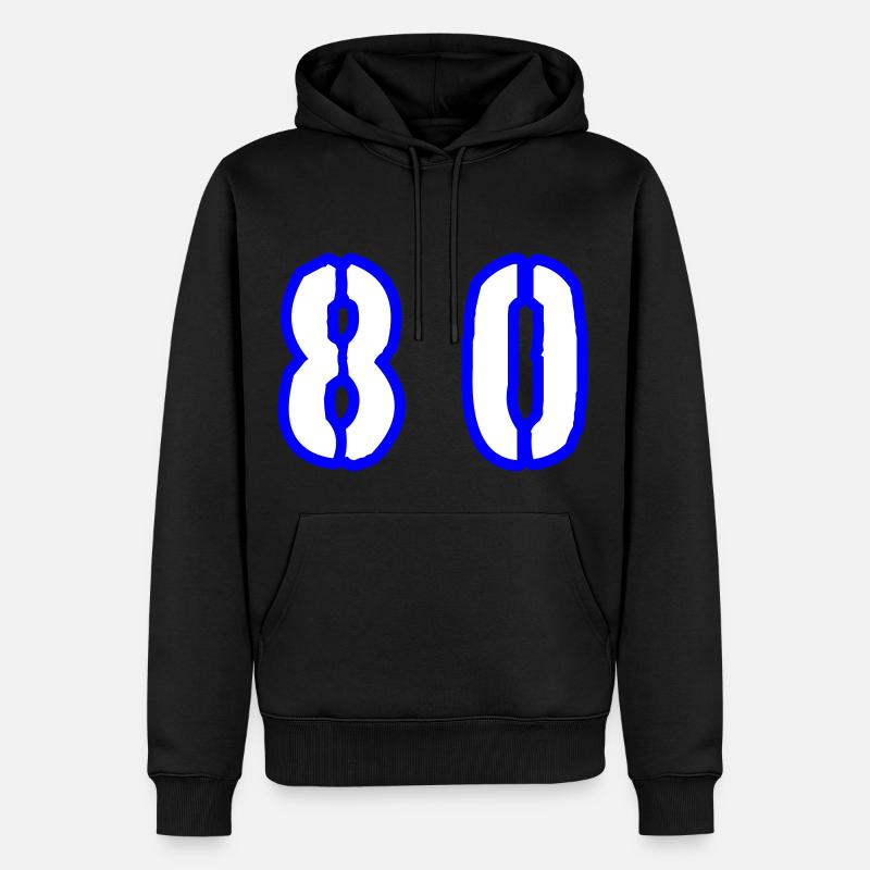 Symbole numérique 80 - Sweat à capuche Premium bio Homme - noir