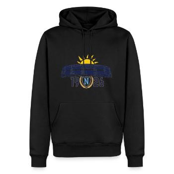 Aufgehende Sonne auf San Paolo Stadium - Männer Premium Bio Hoodie - Schwarz - Vorne - Nico (187cm)