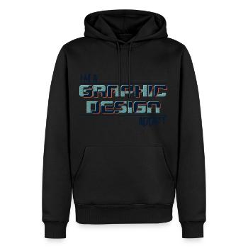 Ich bin süchtig nach Grafikdesign - Männer Premium Bio Hoodie - Schwarz - Vorne - Nico (187cm)