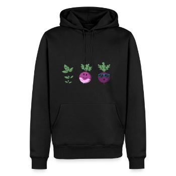Thyme To Turnip The Beet Gift - Men’s Premium Organic Hoodie - black - Front - Nico (187cm)