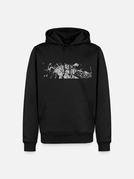 City Konturen - Männer Premium Bio Hoodie - Schwarz