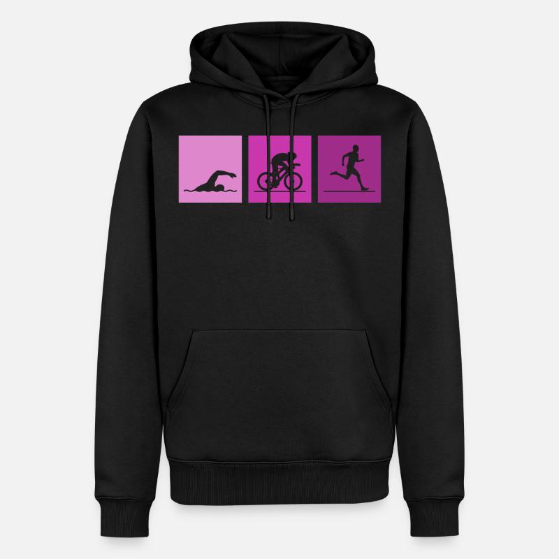 Triathlon - Sweat à capuche Premium bio Homme - noir