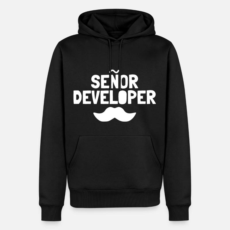 Senor Developer - Men’s Premium Organic Hoodie - black