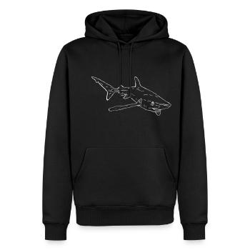Hai T-Shirt - Männer Premium Bio Hoodie - Schwarz - Vorne - Nico (187cm)
