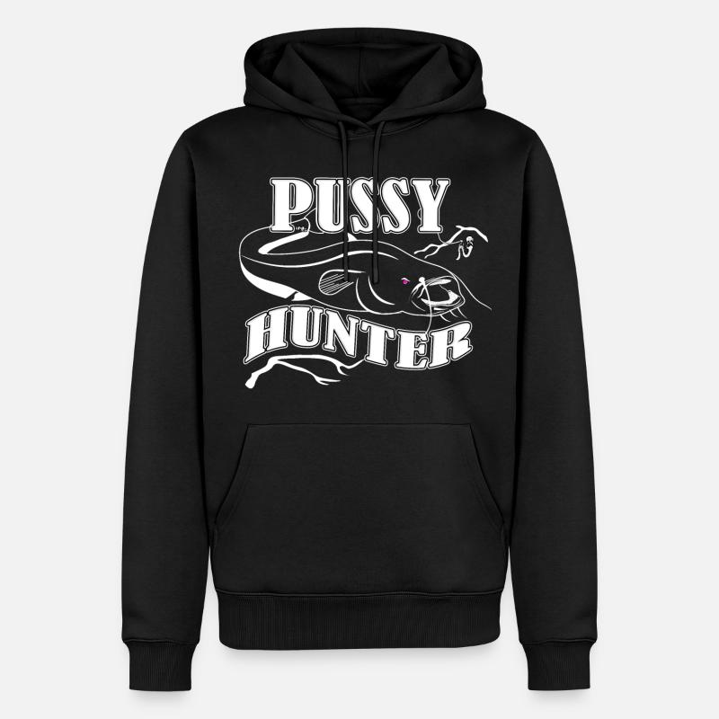Chasseur de poisson-chat - Sweat à capuche Premium bio Homme - noir