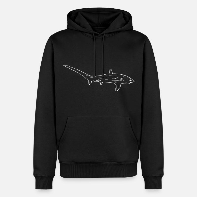 Fuchshai - Männer Premium Bio Hoodie - Schwarz