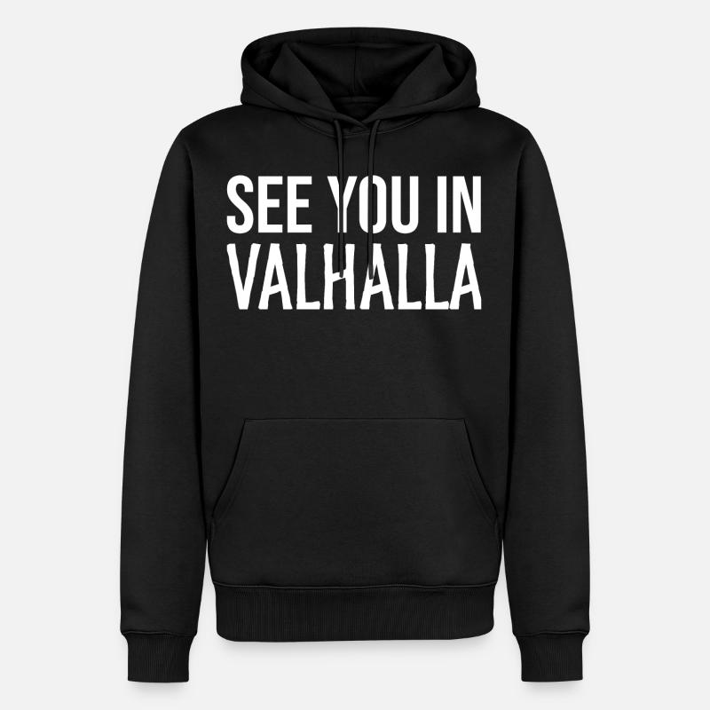 rendez-vous à Walhalla - Sweat à capuche Premium bio Homme - noir