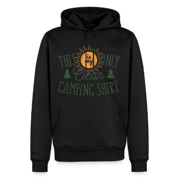 Ceci est mon seul cadeau de chemise de camping propre - Sweat à capuche Premium bio Homme - noir - Devant - Nico (187cm)
