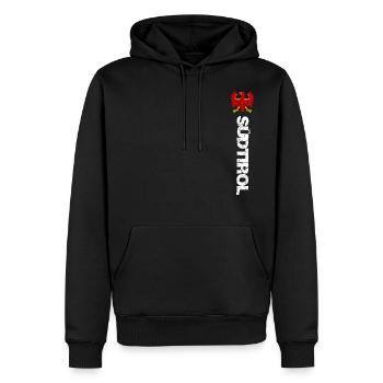 Tyrol du Sud - Sweat à capuche Premium bio Homme - noir - Devant - Nico (187cm)