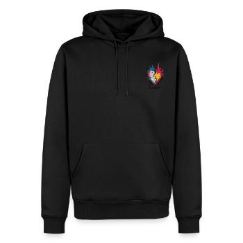 Herz für Kunstliebhaber - Männer Premium Bio Hoodie - Schwarz - Vorne - Nico (187cm)