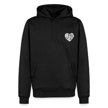 Beste Schicht - Männer Premium Bio Hoodie - Schwarz - Vorne - Nico (187cm)