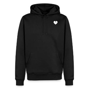 HEARTBROKEN - Men’s Premium Organic Hoodie - black - Front - Nico (187cm)