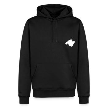 Logo de la poitrine de Majorque - Sweat à capuche Premium bio Homme - noir - Devant - Nico (187cm)