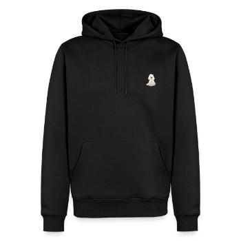 Süßer Gespenster Hund nicht nur für Halloween - Männer Premium Bio Hoodie - Schwarz - Vorne - Nico (187cm)