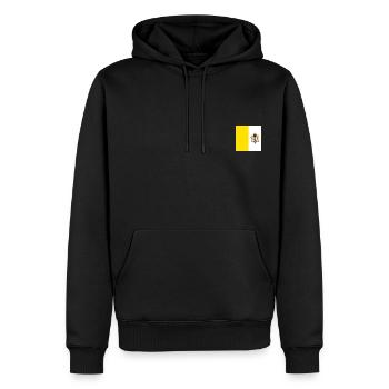 Drapeau de la Cité du Vatican - Sweat à capuche Premium bio Homme - noir - Devant - Nico (187cm)