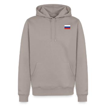 Russland - Männer Premium Bio Hoodie - Taupe - Vorne - Nico (187cm)
