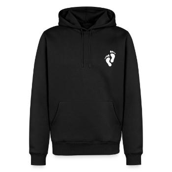 Barfuß Füße - Männer Premium Bio Hoodie - Schwarz - Vorne - Nico (187cm)