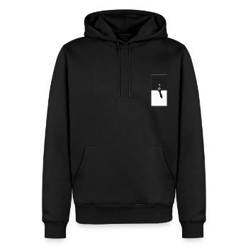 Chess Master Design - Männer Premium Bio Hoodie - Schwarz - Vorne - Nico (187cm)