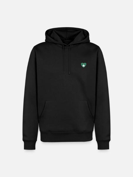 Macau Flag Heart - Men’s Premium Organic Hoodie - black