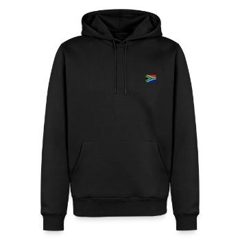 Drapeau de l’Afrique du Sud - Sweat à capuche Premium bio Homme - noir - Devant - Nico (187cm)
