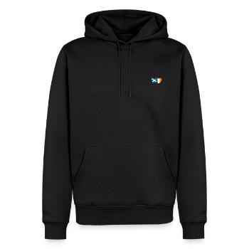 Schottland Irland Flagge Herz - Männer Premium Bio Hoodie - Schwarz - Vorne - Nico (187cm)