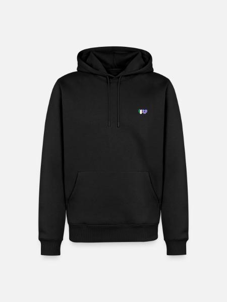 Irlande Grèce Flag Heart - Sweat à capuche Premium bio Homme - noir