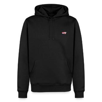 Kroatien Georgien Flagge Herz - Männer Premium Bio Hoodie - Schwarz - Vorne - Nico (187cm)