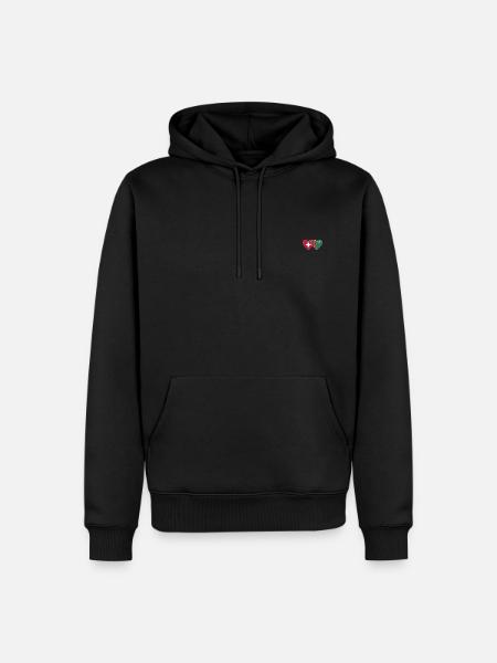 Switzerland Turkmenistan Flag Heart - Men’s Premium Organic Hoodie - black