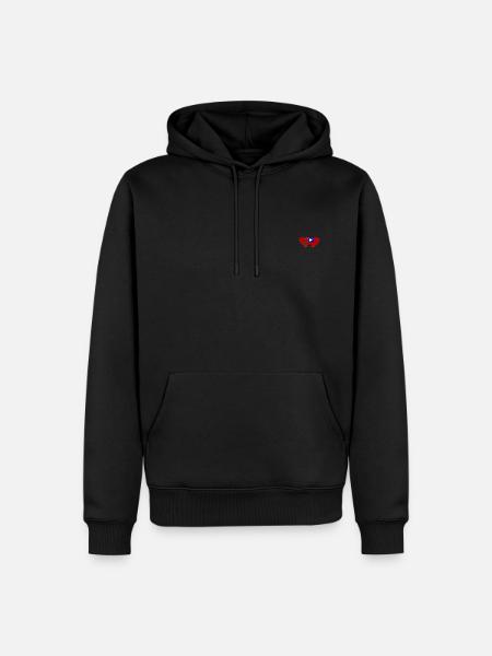 Morocco Taiwan Flag Heart - Men’s Premium Organic Hoodie - black