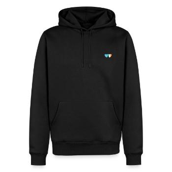 Uiguren Irland Flagge Herz - Männer Premium Bio Hoodie - Schwarz - Vorne - Nico (187cm)