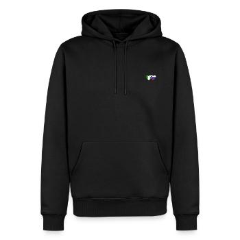 Irland Slowenien Flagge Herz - Männer Premium Bio Hoodie - Schwarz - Vorne - Nico (187cm)